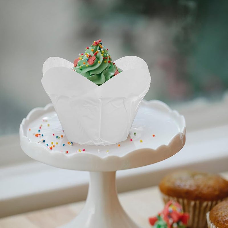 Lotus Style Disposable Baking Cups 100Pcs Greaseproof Muffin Liners For Baking And Parties - Image 3